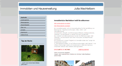 Desktop Screenshot of immobilien-wachtelborn.de