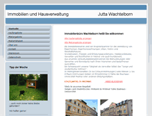 Tablet Screenshot of immobilien-wachtelborn.de